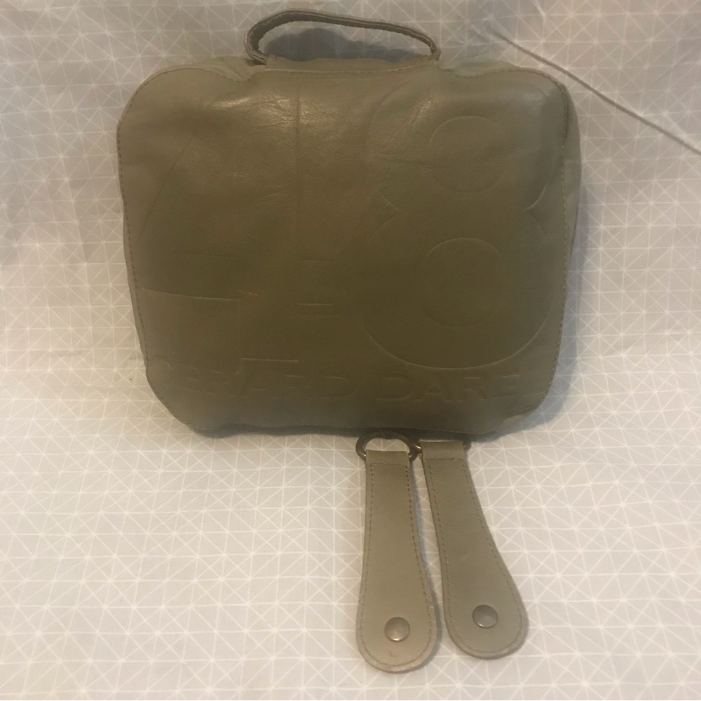 Gerard Darel 48 HR Leather Polished Cotton Travel Bag - Picture 3 of 6